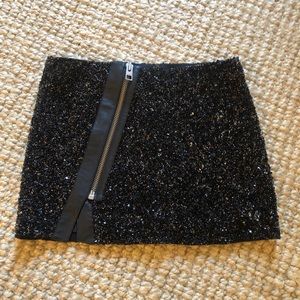 Sequinned All Saints mini skirt